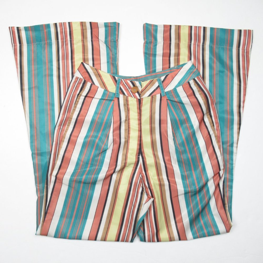 Anthropologie Tiny Camelia Pants Red Pinstripe Motif - Size 2 - Picture 5 of 12